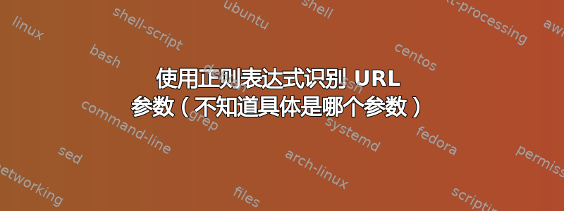 使用正则表达式识别 URL 参数（不知道具体是哪个参数）