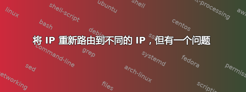 将 IP 重新路由到不同的 IP，但有一个问题