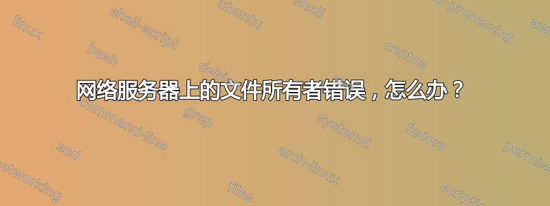 网络服务器上的文件所有者错误，怎么办？