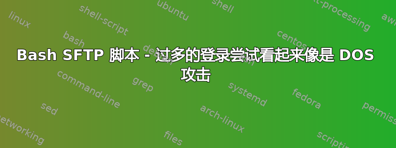 Bash SFTP 脚本 - 过多的登录尝试看起来像是 DOS 攻击