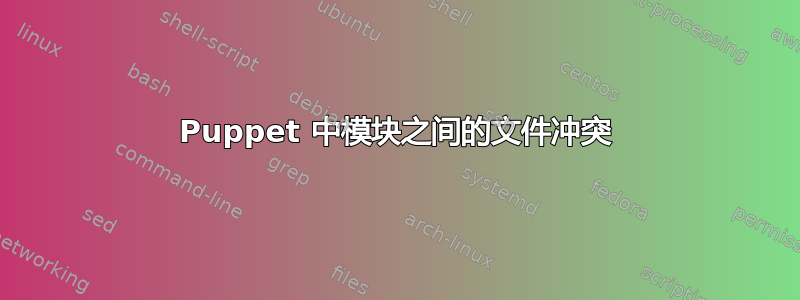 Puppet 中模块之间的文件冲突