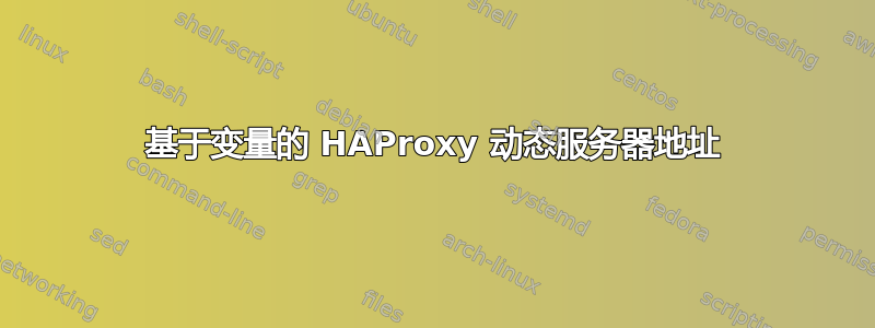 基于变量的 HAProxy 动态服务器地址