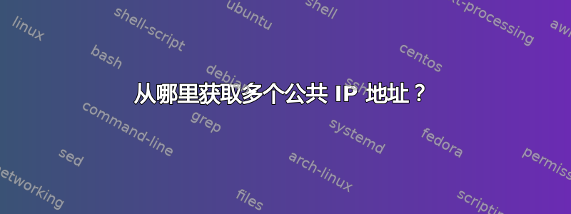 从哪里获取多个公共 IP 地址？