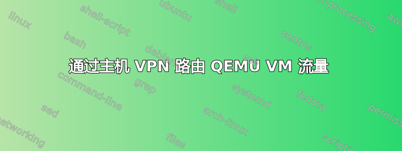 通过主机 VPN 路由 QEMU VM 流量