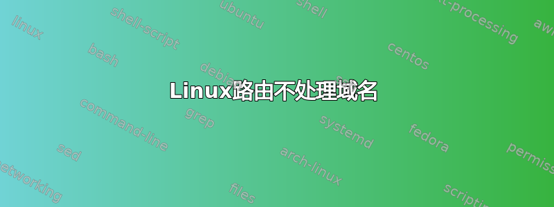 Linux路由不处理域名