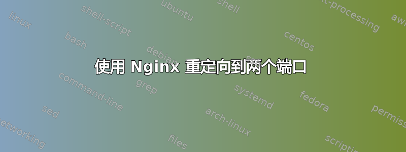 使用 Nginx 重定向到两个端口