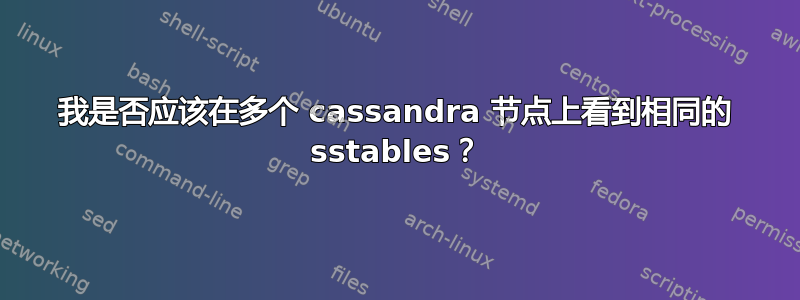 我是否应该在多个 cassandra 节点上看到相同的 sstables？