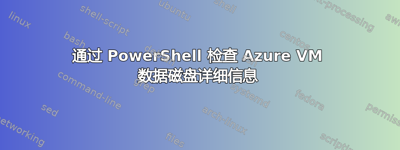 通过 PowerShell 检查 Azure VM 数据磁盘详细信息