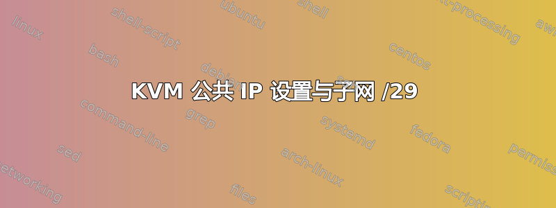 KVM 公共 IP 设置与子网 /29