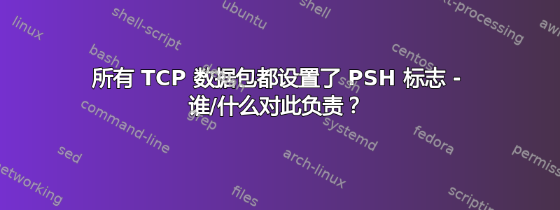 所有 TCP 数据包都设置了 PSH 标志 - 谁/什么对此负责？