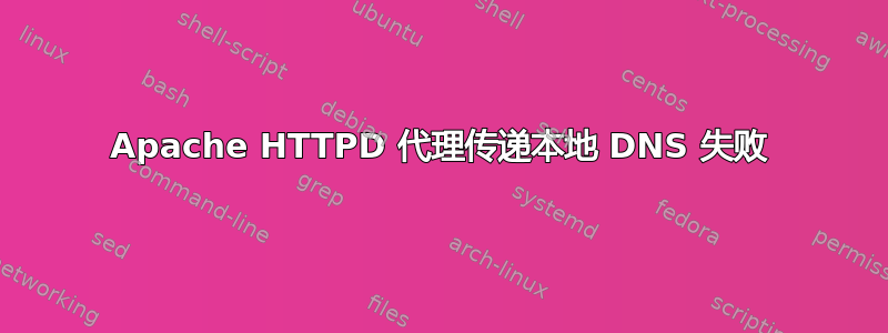 Apache HTTPD 代理传递本地 DNS 失败