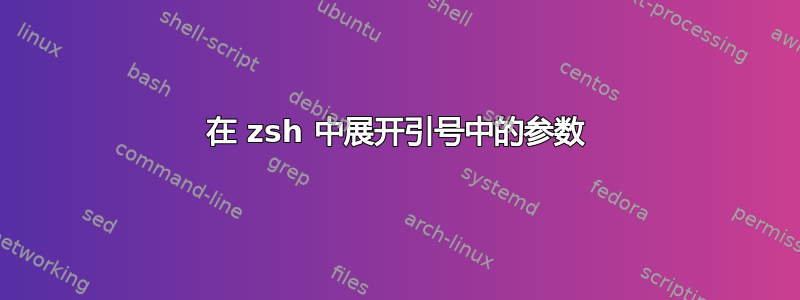 在 zsh 中展开引号中的参数