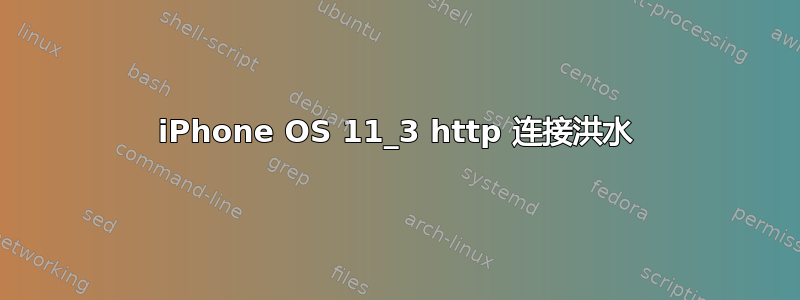 iPhone OS 11_3 http 连接洪水