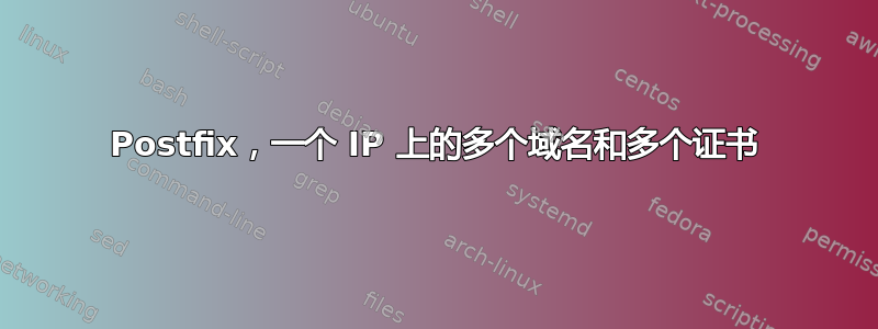 Postfix，一个 IP 上的多个域名和多个证书