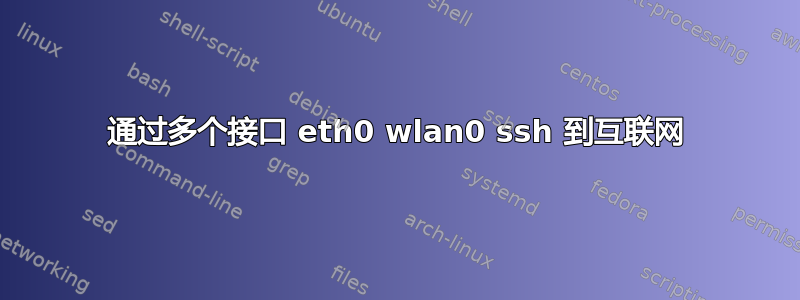 通过多个接口 eth0 wlan0 ssh 到互联网