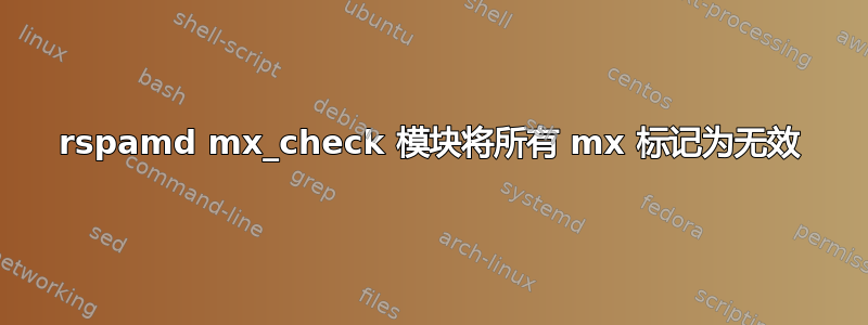 rspamd mx_check 模块将所有 mx 标记为无效