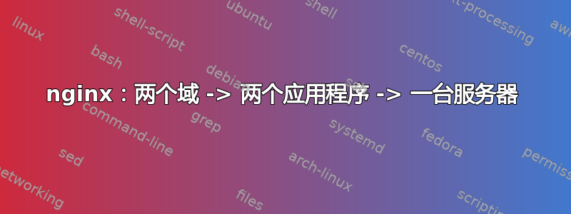 nginx：两个域 -> 两个应用程序 -> 一台服务器