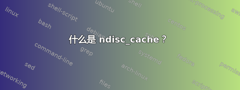 什么是 ndisc_cache？