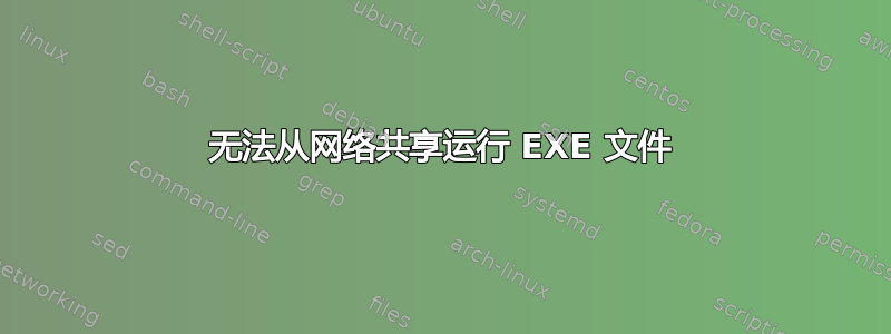 无法从网络共享运行 EXE 文件