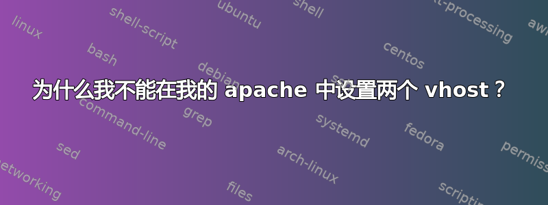 为什么我不能在我的 apache 中设置两个 vhost？