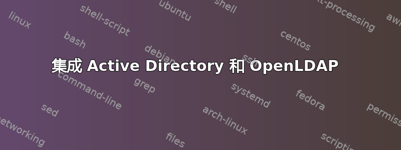 集成 Active Directory 和 OpenLDAP 