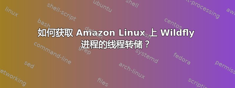 如何获取 Amazon Linux 上 Wildfly 进程的线程转储？