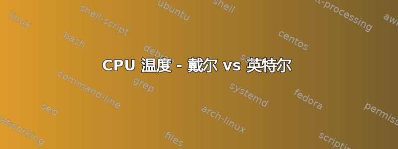 CPU 温度 - 戴尔 vs 英特尔