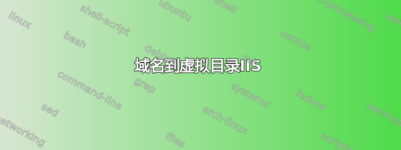 域名到虚拟目录IIS