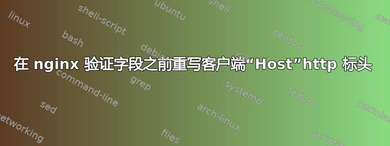 在 nginx 验证字段之前重写客户端“Host”http 标头