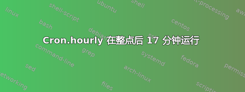 Cron.hourly 在整点后 17 分钟运行