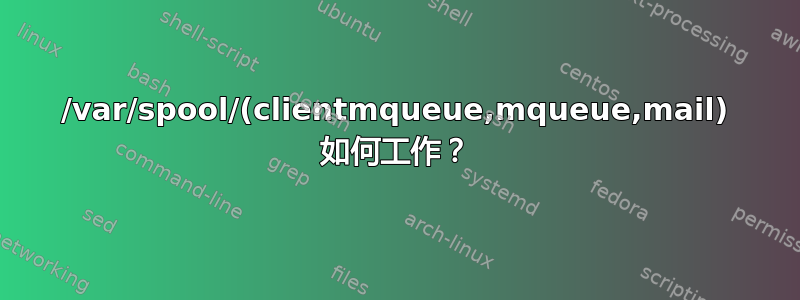 /var/spool/(clientmqueue,mqueue,mail) 如何工作？