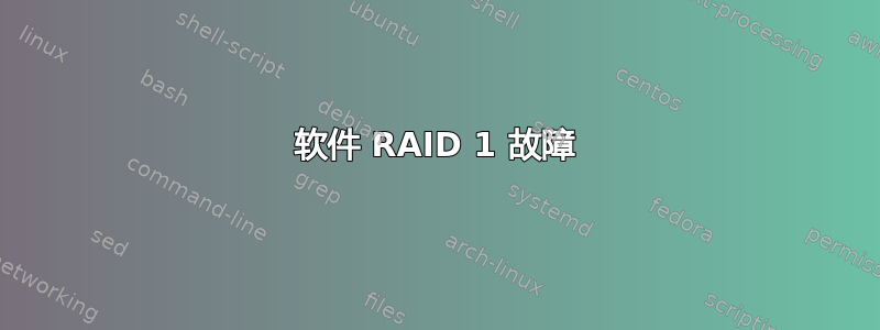 软件 RAID 1 故障