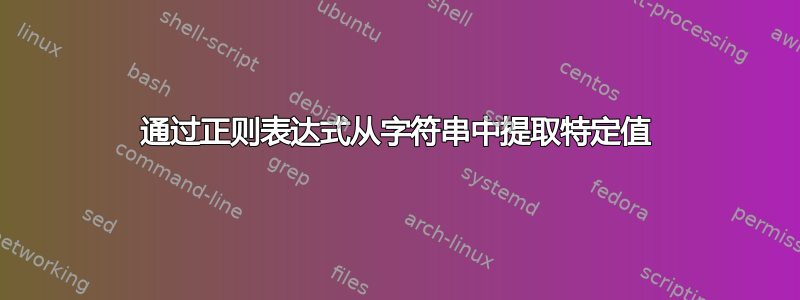 通过正则表达式从字符串中提取特定值