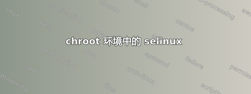 chroot 环境中的 selinux