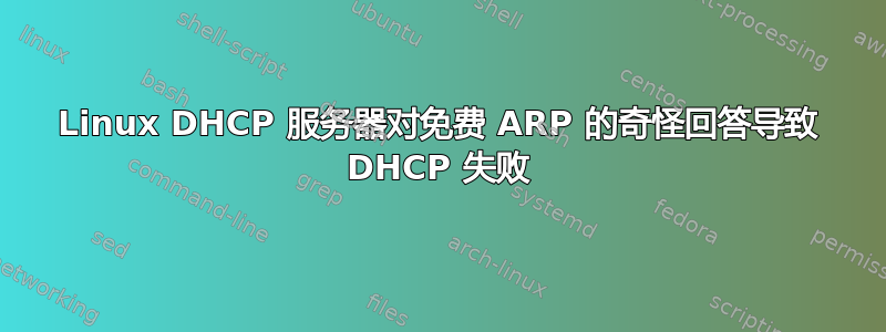 Linux DHCP 服务器对免费 ARP 的奇怪回答导致 DHCP 失败