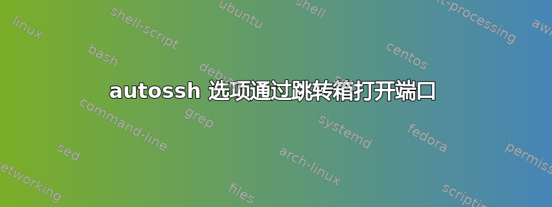 autossh 选项通过跳转箱打开端口