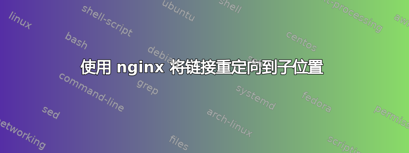 使用 nginx 将链接重定向到子位置