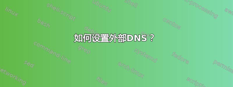 如何设置外部DNS？