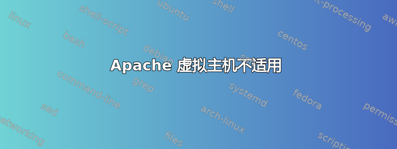 Apache 虚拟主机不适用