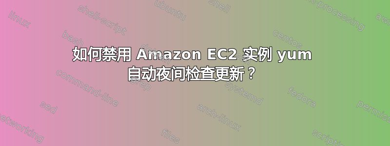 如何禁用 Amazon EC2 实例 yum 自动夜间检查更新？