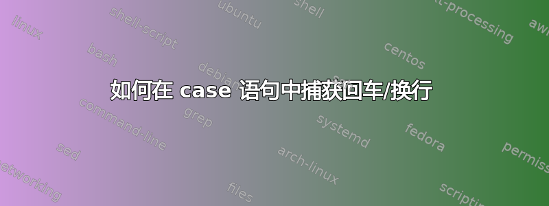 如何在 case 语句中捕获回车/换行