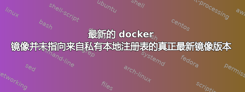 最新的 docker 镜像并未指向来自私有本地注册表的真正最新镜像版本