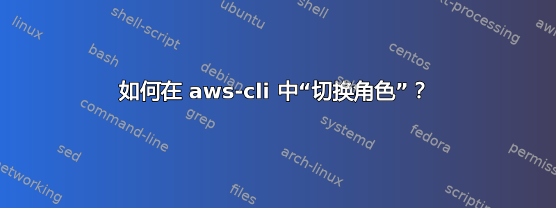 如何在 aws-cli 中“切换角色”？