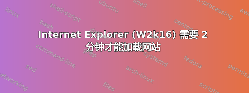 Internet Explorer (W2k16) 需要 2 分钟才能加载网站