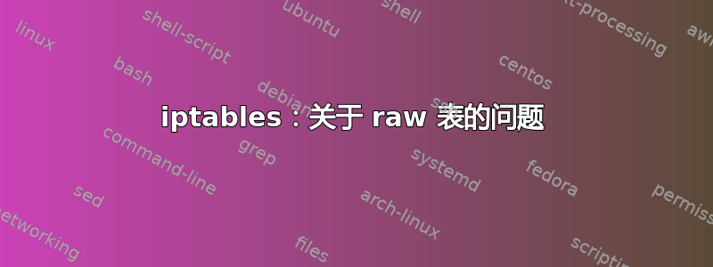 iptables：关于 raw 表的问题