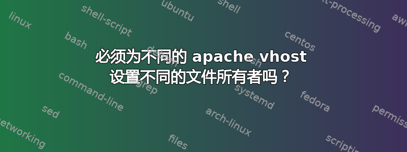 必须为不同的 apache vhost 设置不同的文件所有者吗？