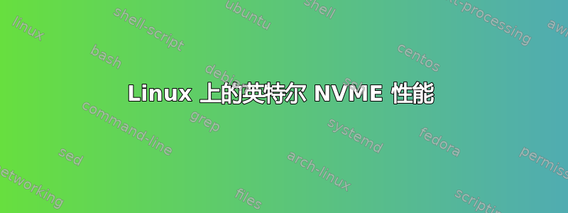 Linux 上的英特尔 NVME 性能