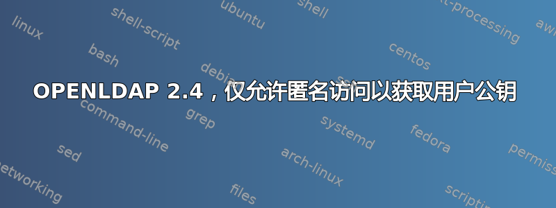 OPENLDAP 2.4，仅允许匿名访问以获取用户公钥