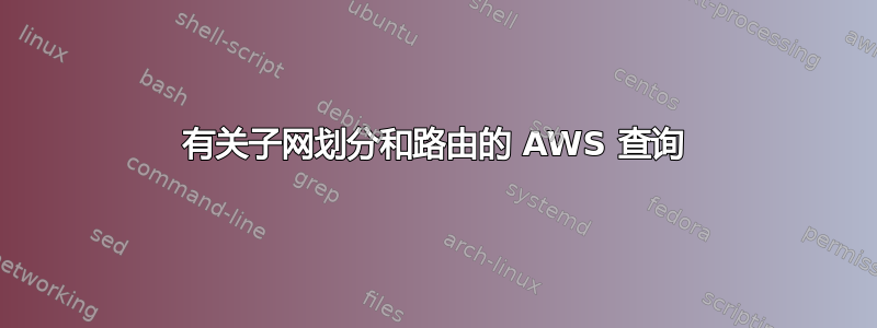 有关子网划分和路由的 AWS 查询