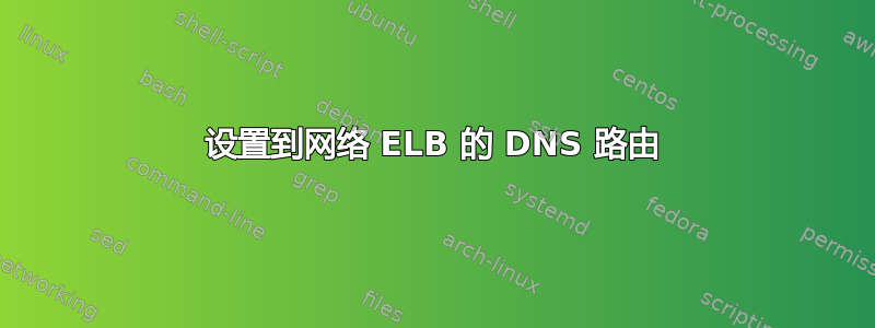 设置到网络 ELB 的 DNS 路由